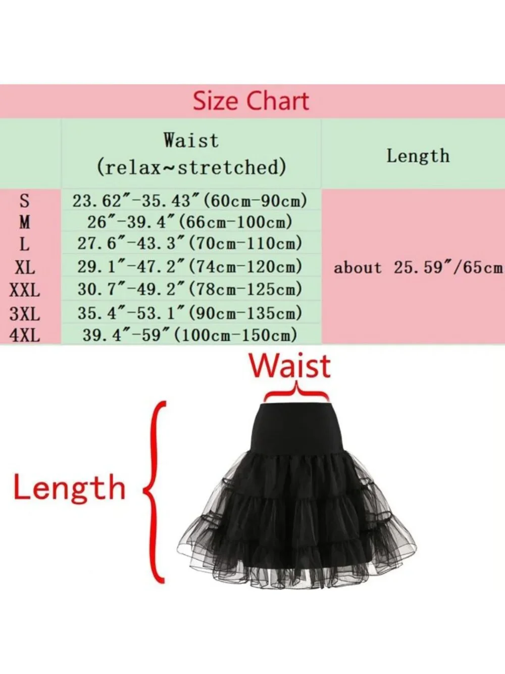 Vintage 50s Style Petticoat Half Slip Tutu Underskirt Crinoline Rockabilly 25.59